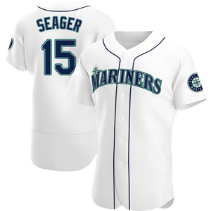 Men's Kyle Seager Seattle Mariners Authentic White Home Jersey