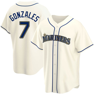 Youth Marco Gonzales Seattle Mariners Replica Cream Alternate Jersey