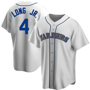 Youth Shed Long Jr. Seattle Mariners Replica White Home Cooperstown Collection Jersey